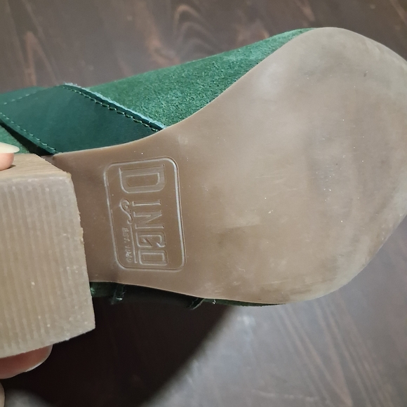 Dingo Green Suede Heeled Boots - Picture 12 of 12